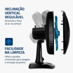 Ventilador de Mesa Mondial 110V, 30cm, 6 pás, Super Power - Miniatura 5