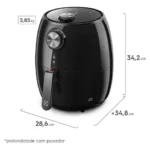 Fritadeira Elétrica Airfryer Sem Óleo Electrolux 3,2L Cesto Removível Preta Com Timer 1400W Eaf15 Efficient Por Rita Lobo 110v - Miniatura 6