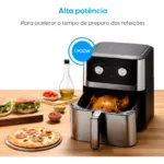 Fritadeira Elétrica Chrome Fry Inox Elgin 8l Airfryer 110v - Miniatura 4