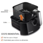 Fritadeira sem óleo air fryer 4L Mondial preto 1500W AFN-40-BFT - Miniatura 5