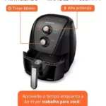 Fritadeira sem óleo air fryer 4L Mondial preto 1500W AFN-40-BFT - Miniatura 8
