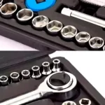 Kit Jogo de Ferramentas 129 Peças com Jogo de 40 Soquetes e Kit de 300 Peças de Brocas e Buchas - Miniatura 3