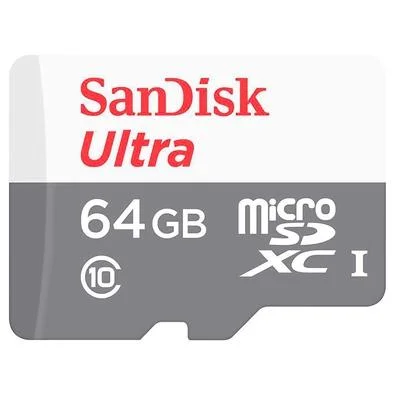 Cartão MicroSD SanDisk Ultra MicroSDHC UHS-I 64GB