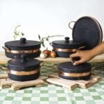 Jogo de Panelas de Pedra Sabão Tampa de Vidro 1,5 , 2, 3 e 4 Litros com Pegador Exclusivo - Miniatura 1