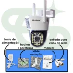 Câmera Externa Lente Dupla Segurança Ip Infravermelho Wifi Hd - IP CAMERA - Miniatura 6