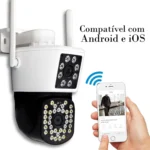 Câmera Externa Lente Dupla Segurança Ip Infravermelho Wifi Hd - IP CAMERA - Miniatura 5