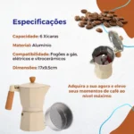 Cafeteira Italiana Espresso Moka 6 Xicaras Original Premium - Miniatura 6