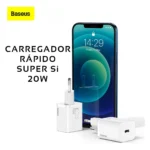 Baseus Carregador De Parede Turbo 20w Tipo-c + Cabo iPhone - Miniatura 5