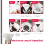 Filtro De Papel Para Café Pacote 100 Dolce Home Cor Branco - Miniatura 2