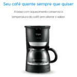 Cafeteira Elétrica 30 Xícaras Elgin Family Coffee Preta - Miniatura 7