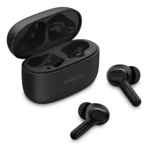 Fone De Ouvido Sem Fio Tws Philips TAT1109BK/00 Na Cor Preto, Com Bluetooth, Microfone, Tecnologia Ipx4