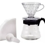 Kit Cafeteira Hario V60 Jarra+tampa+suporte+colher+40 Filtro - Miniatura 1