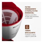 Cafeteira Elétrica Dolce Arome C-32-32x-r Vermelha Mondial - Miniatura 2