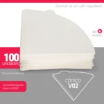 Filtro De Papel Para Café Pacote 100 Dolce Home Cor Branco - Miniatura 4