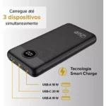Carregador Portátil Power Bank Turbo i2GO 20000mah 20w Com Display Digital - Miniatura 6