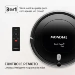 Aspirador De Pó Robô Fast Clean Rb-03 Mondial 127/220V Cor Preto - Miniatura 7