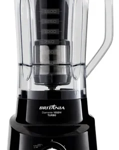 Liquidificador Diamante 2,65 L Com 4 Lâminas 1050W de Potência Cor Preto Britânia