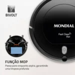 Aspirador De Pó Robô Fast Clean Rb-03 Mondial 127/220V Cor Preto - Miniatura 6