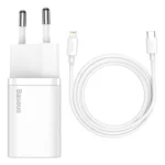 Baseus Carregador De Parede Turbo 20w Tipo-c + Cabo iPhone - Miniatura 1