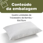 Combo 4 Travesseiros Família 50x70cm Antialérgico Lavável - Miniatura 5