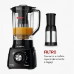 LiquidificadorTurbo Power 2,2 L Potência De 550w Cor Preto Mondial - Miniatura 4