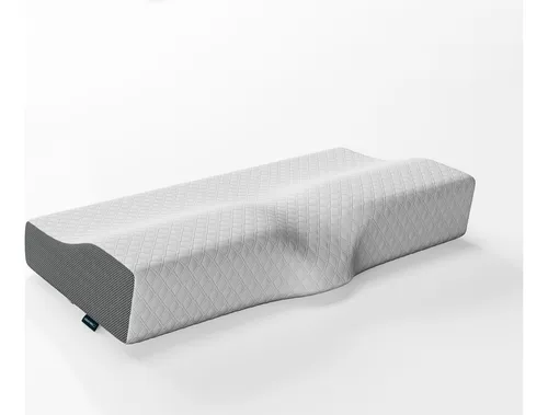 Travesseiro Cervical MMX Suporte Ergonômico Ortopédico Nasa Coluna Totalcomfort Carvão Ativado Cor Branco