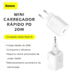 Baseus Carregador De Parede Turbo 20w Tipo-c + Cabo iPhone - Miniatura 6