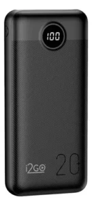 Carregador Portátil Power Bank Turbo i2GO 20000mah 20w Com Display Digital